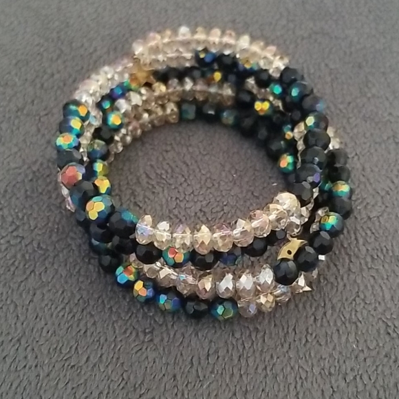 Swarovski Crystal Bead Wire Wrap Bead Bracelet - Picture 3 of 8